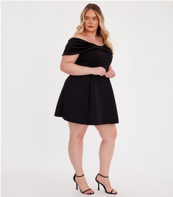 QUIZ Curve Black Skater Dress