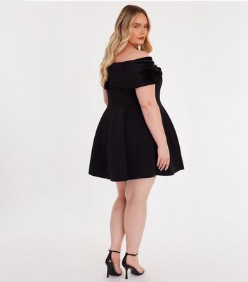 QUIZ Curve Black Skater Dress 3 QUIZ Curve Black Skater Dress