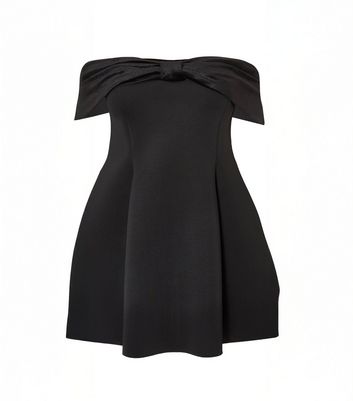 QUIZ Curve Black Skater Dress 4 QUIZ Curve Black Skater Dress