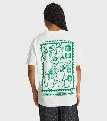 Skinnydip White Donald Duck Poster Print T-Shirt