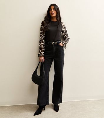 Black Soft Touch Contrast Sleeve Top 3 Black Soft Touch Contrast Sleeve Top