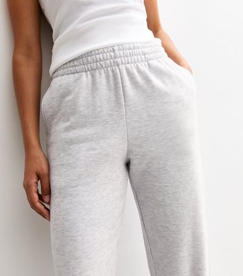 Petite Light Grey Jersey Cuffed Joggers 3 Petite Light Grey Jersey Cuffed Joggers