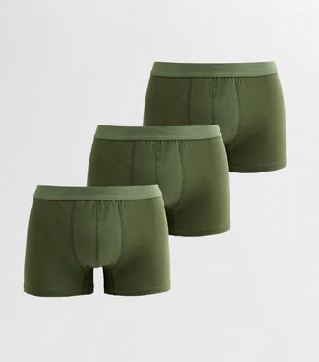 Dark Khaki Pack of 3 Boxers