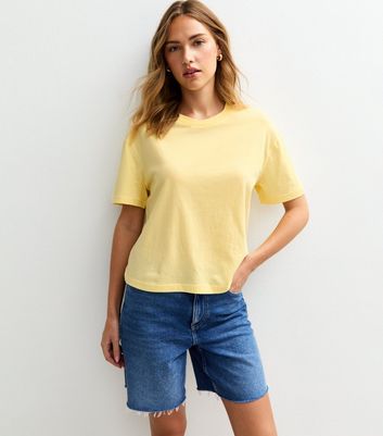 Light Yellow Boxy Fit T-Shirt