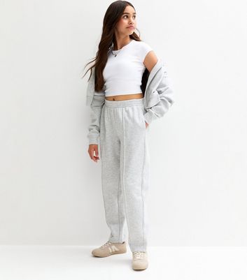 Girls Grey Barrel Leg Joggers 3 Girls Grey Barrel Leg Joggers
