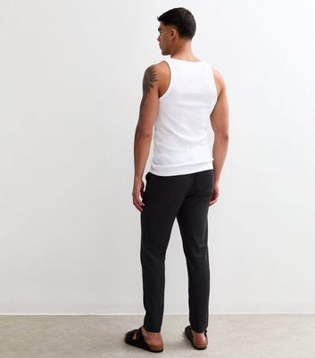 Black Regular Tapered Leg Linen Blend Trousers 4 Black Regular Tapered Leg Linen Blend Trousers