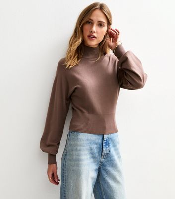 Mink High Neck Knit Jumper
