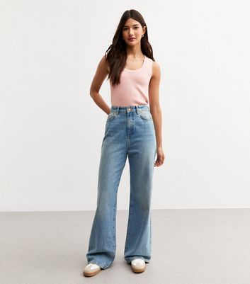 Pink Ribbed Scoop Neck Lightweight Knit Vest