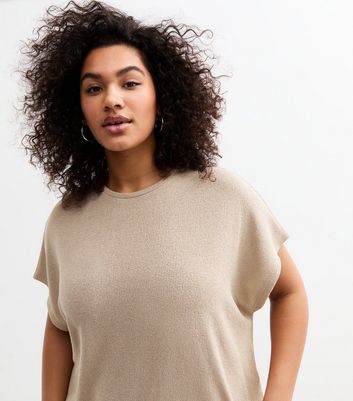 Curves Mink Textured T-Shirt