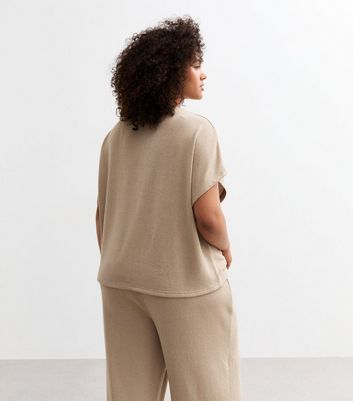 Curves Mink Textured T-Shirt