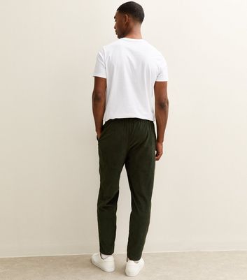 Khaki Relaxed Pull On Drawstring Waist Corduroy Trousers 4 Khaki Relaxed Pull On Drawstring Waist Corduroy Trousers