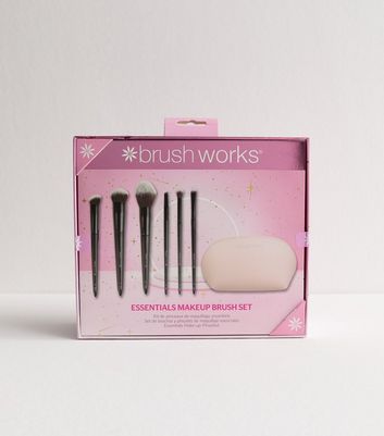 Brushworks Pink Essentials Makeup Bag and Brush Set