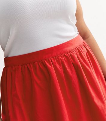 Curves Red Cutwork Hem Midi Skirt 5 Curves Red Cutwork Hem Midi Skirt