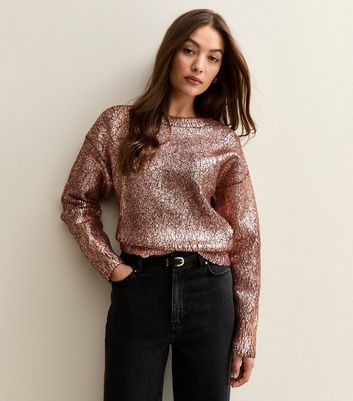 Bronze Foil Print Jumper