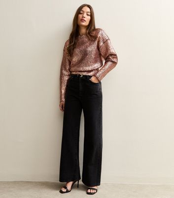 Bronze Foil Print Jumper