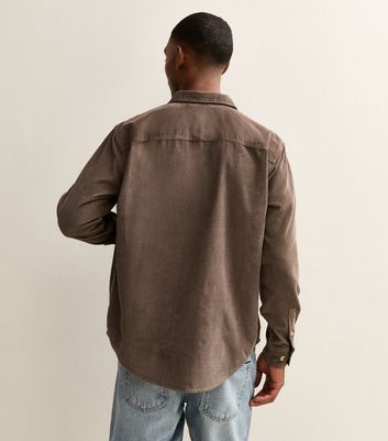 Only & Sons Mens Brown Cord Shirt 4 Only & Sons Mens Brown Cord Shirt
