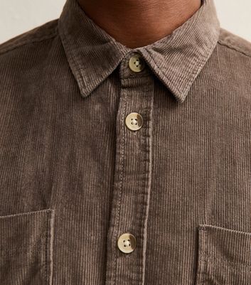 Only & Sons Mens Brown Cord Shirt 5 Only & Sons Mens Brown Cord Shirt