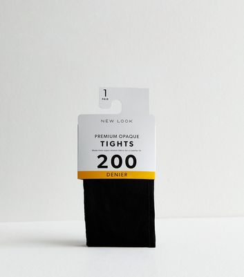 Girls 1 Pair of Black Premium 200 Denier Tights