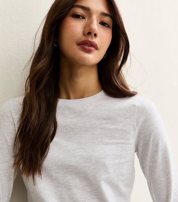 Grey Long Sleeve Crew Neck Top 3 Grey Long Sleeve Crew Neck Top