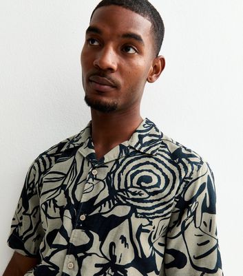 Only & Sons Light Brown Printed Short Sleeve Shirt