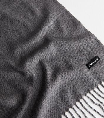 Jack & Jones Grey Fringe Trim Scarf 3 Jack & Jones Grey Fringe Trim Scarf