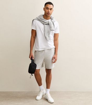 Grey Marl Regular Drawstring Shorts