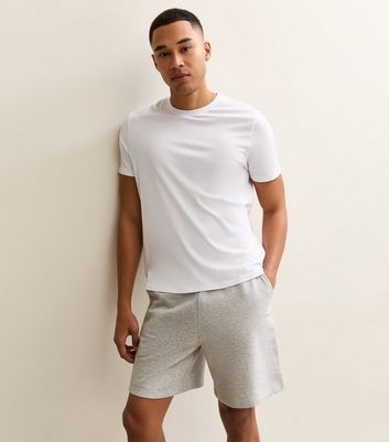 Grey Marl Regular Drawstring Shorts