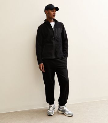 Black Regular Fleece Tech Jacket 3 Black Regular Fleece Tech Jacket